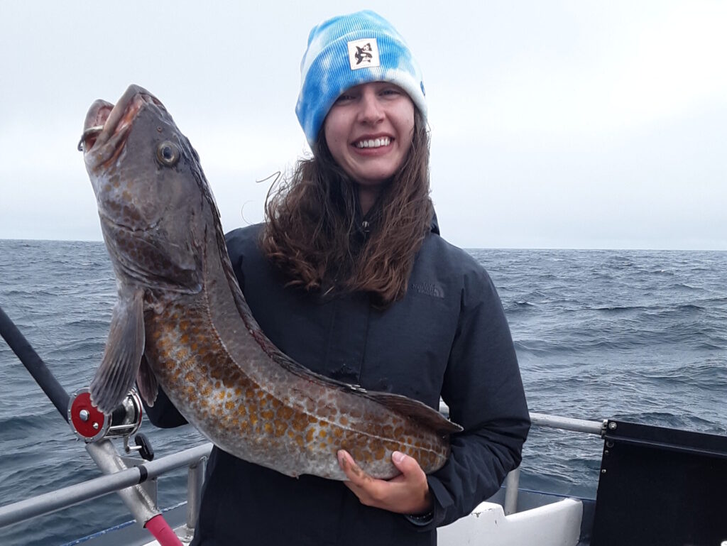 Cassie with her fish